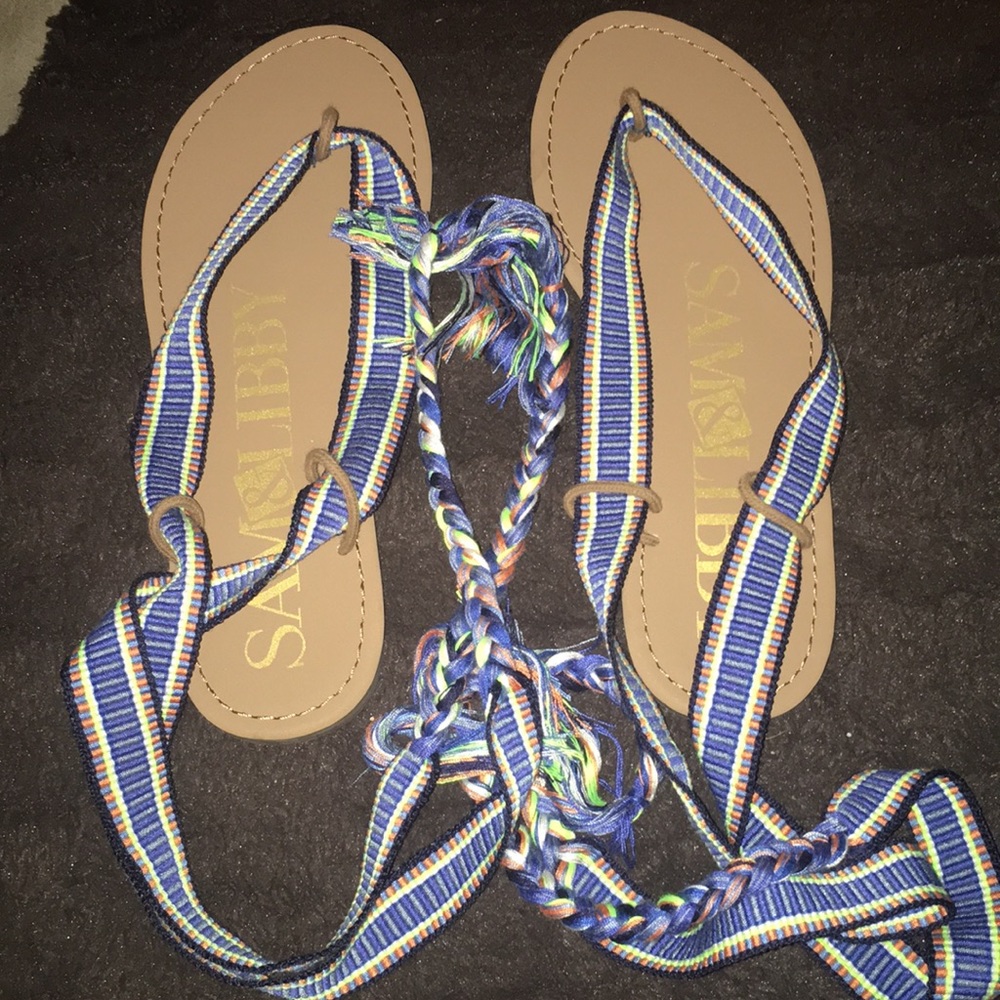 Ankle wrap sandals